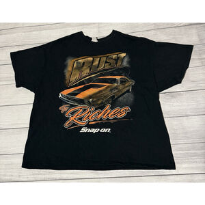 New Snap-On Tools Rust To Riches T-Shirt 2XL Cars Racing Hot Rod Streetwear